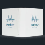 Navy blue groomsman name letter date masculine per binder<br><div class="desc">design</div>