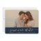 Navy Blue Handwritten Script Save the Date