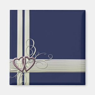 Navy Blue Heart Magnet