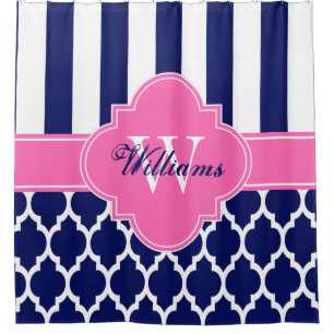 Navy Blue Hot Pink XL Moroccan #4 Stripe CB1INR