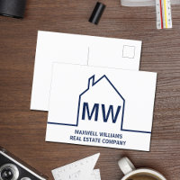 Navy Blue House Real Estate Company Marketing