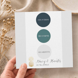 Navy Blue & Hunter Green Colour Palette Card