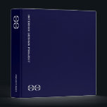 Navy Blue Interior Designer Portfolio Binder<br><div class="desc">Keep your portfolio organized and stylish with this navy blue 3-ring binder. The front features a banner on the left with space for your project name and logo, and the remaining two-thirds of the front has a template photo that can be easily replaced with your work. The spine and back...</div>