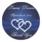 Navy Blue Joined Hearts Wedding Favour Sticker