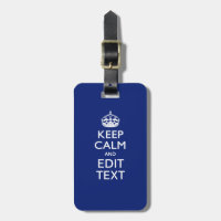Navy Blue Keep Calm And Have Your Text