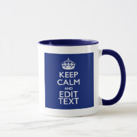 Navy Blue Keep Calm And Have Your Text