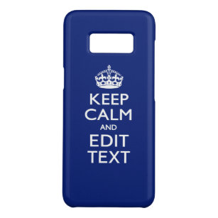 Navy Blue Keep Calm Have Your Text Personalized Case-Mate Samsung Galaxy S8 Case
