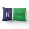 Navy Blue Kelly Green Colour Block Stripe Monogram
