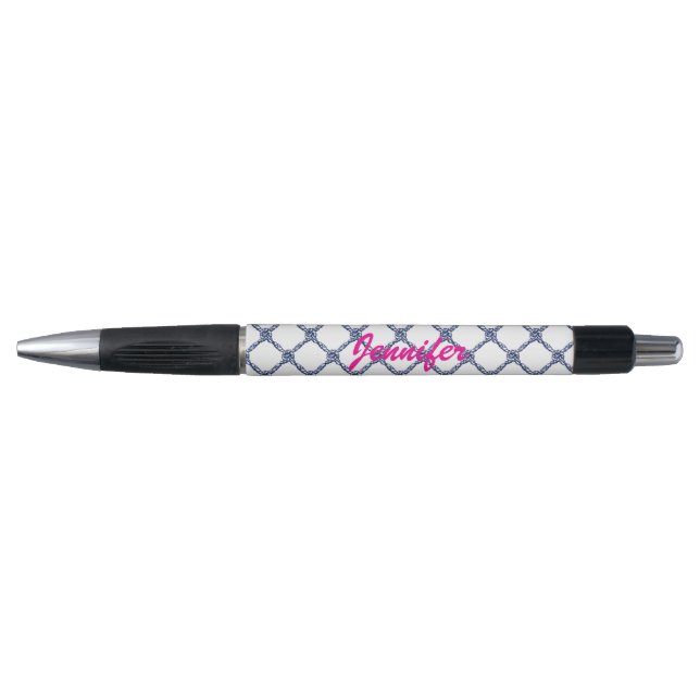 Navy Blue Knots Nautical  Pen (Front)