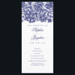 Navy Blue Lace Elegant White Wedding Programs<br><div class="desc">Navy and white,  elegant lace pattern wedding programs</div>