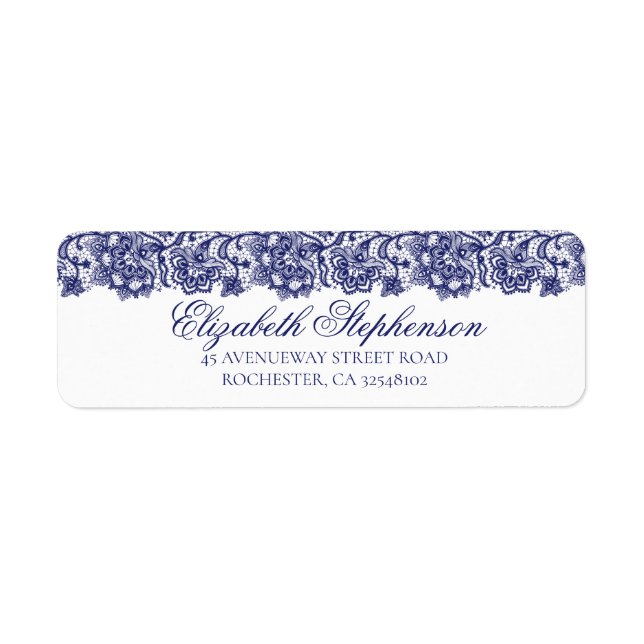 Navy Blue Lace Wedding (Front)
