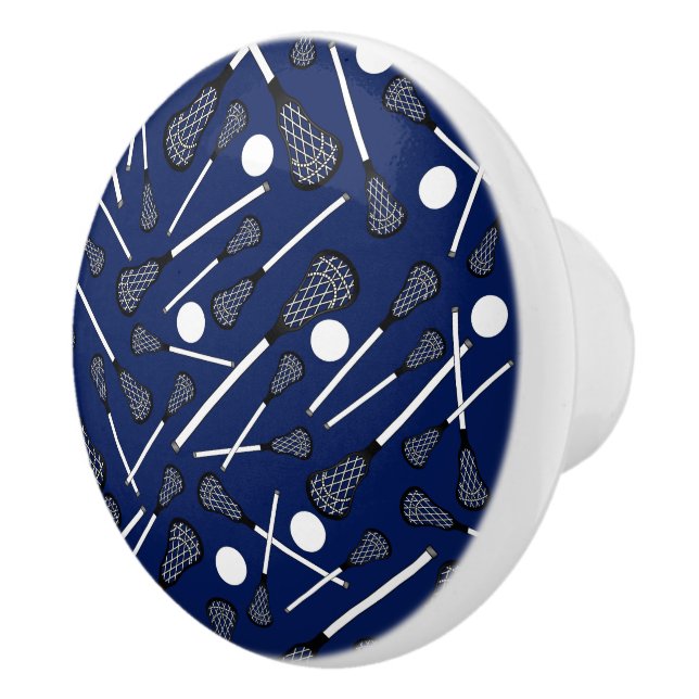 Navy blue lacrosse sticks ceramic knob (Right)