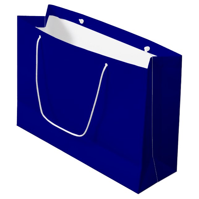 Navy Blue Large Gift Bag (Front Angled)