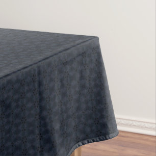 Navy blue leather tablecloth