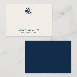 Navy Blue Legal Emblem Note Card