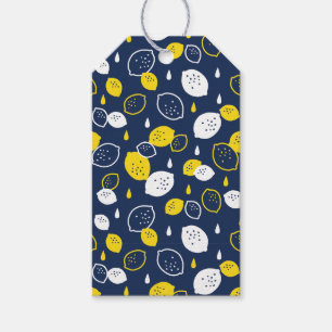  Navy Blue Lemon Art – Refreshing Citrus Design Gift Tags