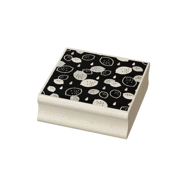  Navy Blue Lemon Art – Refreshing Citrus Design Rubber Stamp (Stamp)