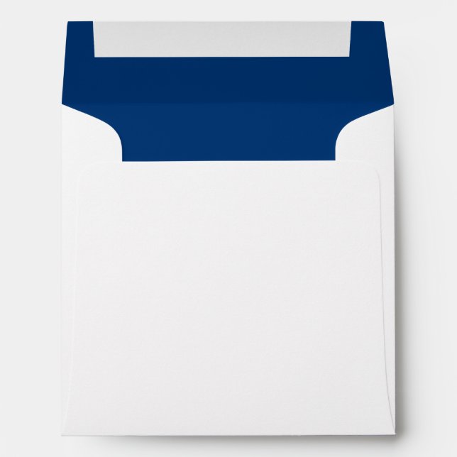 Navy Blue Lined Square Envelope (Back (Bottom))