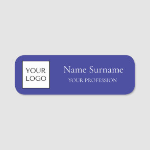 Navy Blue Logo Promotional  Name Tag