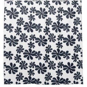 Navy blue loopy flowers w/custom background colour
