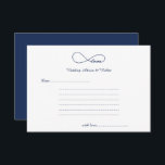 Navy Blue Love Wedding Wishes & Advice Cards<br><div class="desc">Simple,  elegant and classic Navy Blue Love Infinity Wedding Wishes & Advice Cards.  Great for weddings,  bridal showers,  wedding rehearsal dinners and wedding anniversaries.  Customize the text to fit your party celebration needs.</div>