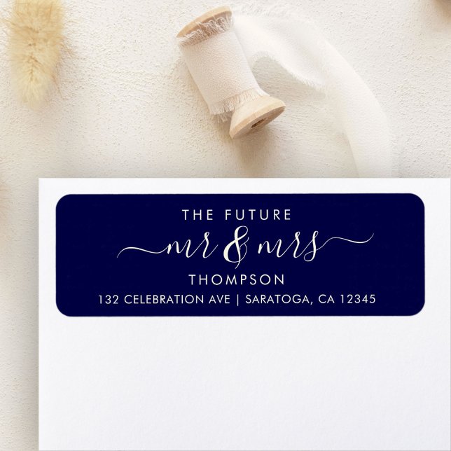 Navy Blue Luxury Elegant Future MR and MRS Address (Creator Uploaded)