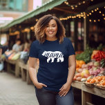Navy Blue Mama Bear T-Shirt<br><div class="desc">Custom printed apparel with trendy Mama Bear graphic. Visit our store for matching Baby Bear design. Click Customize It to personalize the design with your own text and images. Choose from a wide range of shirt styles and colours.</div>