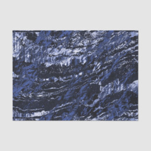 Navy Blue Marble Design Tissue Paper