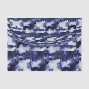 Navy Blue Marble Stone Calming Tissue Paper
