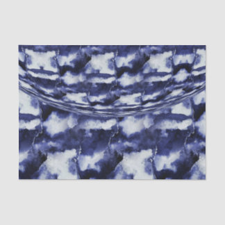 Navy Blue Marble Stone Calming Tissue Paper