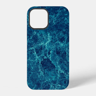 Navy Blue Marble Texture iPhone 12 Case