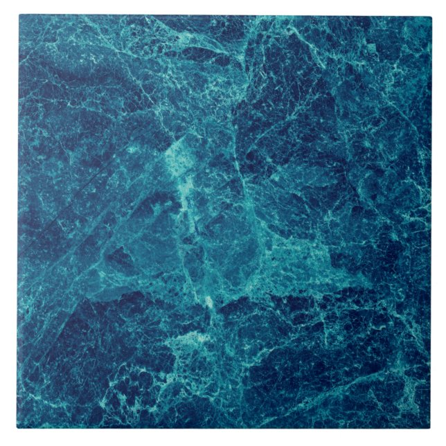 Navy Blue Marble Texture  Tile (Front)