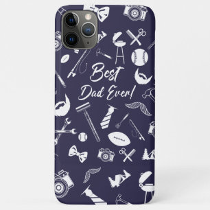 Navy Blue Meilleur papa jamais iPhone / coque ipad