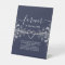 Navy Blue Memorial Table Pedestal Sign