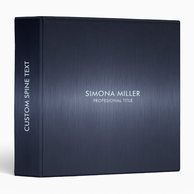 Navy Blue Metallic Background  Binder (Front/Spine)