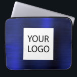 Navy Blue Metallic - Custom Logo Promotional Laptop Sleeve<br><div class="desc">Modern Navy Blue Faux Metallic Stainless Elegant Your Custom Logo Promotional Laptop Bag or Sleeve Promotional (promo) advertisement Case. This classy professional business computer case can be customized to include your company or business logo.</div>