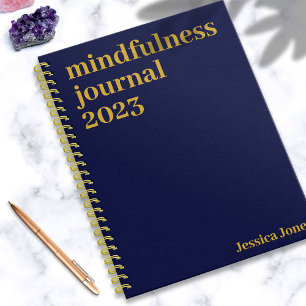 Navy Blue Minimalist Mindfulness Journal