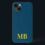 Navy Blue Minimalist Modern Initial Monogram iPhone 13 Case<br><div class="desc">Navy Blue Minimalist Modern Initial Monogram Phone Case. Create your own personalized iPhone Case with custom initial name.</div>