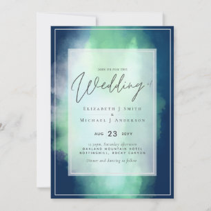 Navy Blue Mint Dreams Modern Budget Wedding