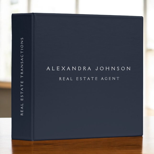 Navy Blue Modern Elegant Professional Classy Binder (Creator Uploaded)
