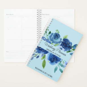 Navy Blue Modern Floral Client Wedding Planner