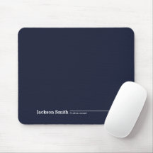 Navy blue modern minimalist personalized name