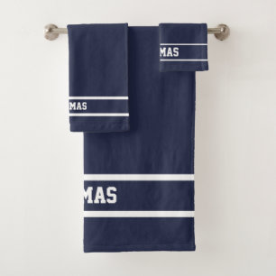 Navy Blue Modern Nom Personnalisé Ensemble de ser