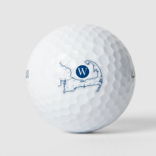 Navy Blue Monogram Cape Cod Golf Balls