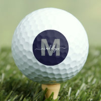 Navy Blue Monogram Initial Name
