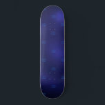 Navy blue monogram initials minimalist skateboard<br><div class="desc">A chic navy blue background decorated with your monogram initals as a pattern. The blue colour is uneven. Light blue letters.</div>