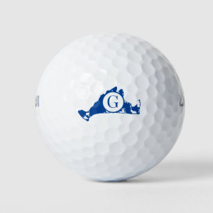Navy Blue Monogram Martha's Vineyard  Golf Balls