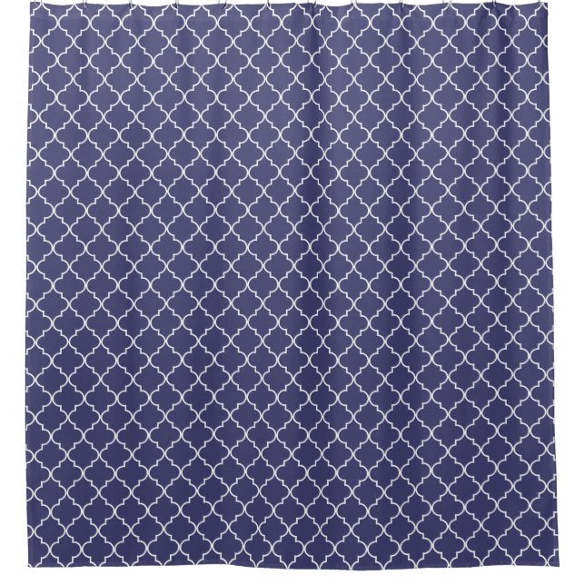 Navy Blue Moroccan Quatrefoil Pattern (Front)