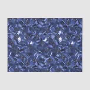 Navy Blue Moroccan Quatrefoil Pattern Tissue Paper