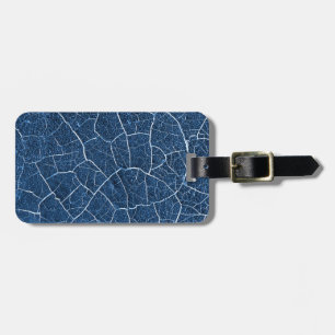 Navy Blue Nature Abstract Pattern - Personalized Luggage Tag